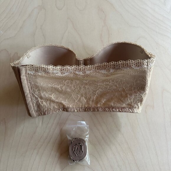 NWOT b.temped by Wacoal Enticing Strapless Bra Tan 32DD - Picture 3 of 5